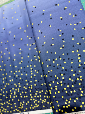 Ombre Confetti Metallic - Indigo Yardage