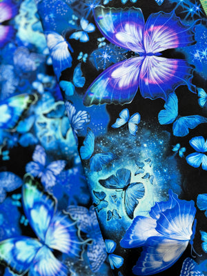 Cosmic Butterfly - Night Sky Butterflies Fancy Yardage