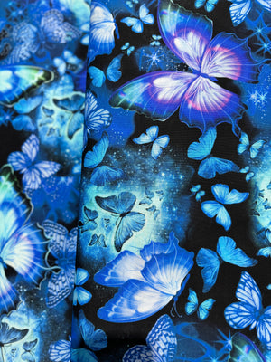 Cosmic Butterfly - Night Sky Butterflies Fancy Yardage