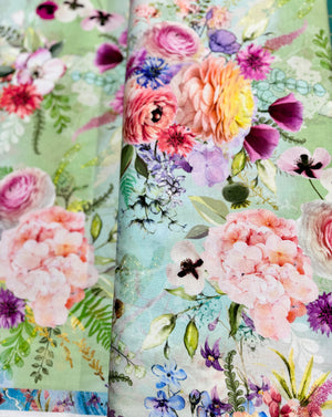 Misty Garden - Bouquets Fresh Dew Yardage