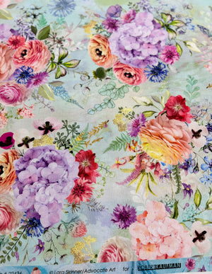 Misty Garden - Bouquets Fresh Dew Yardage