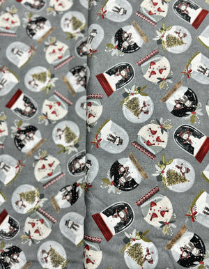 Let it Snow - Snowmen in Snow Globes Yardage