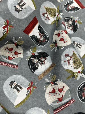 Let it Snow - Snowmen in Snow Globes Yardage