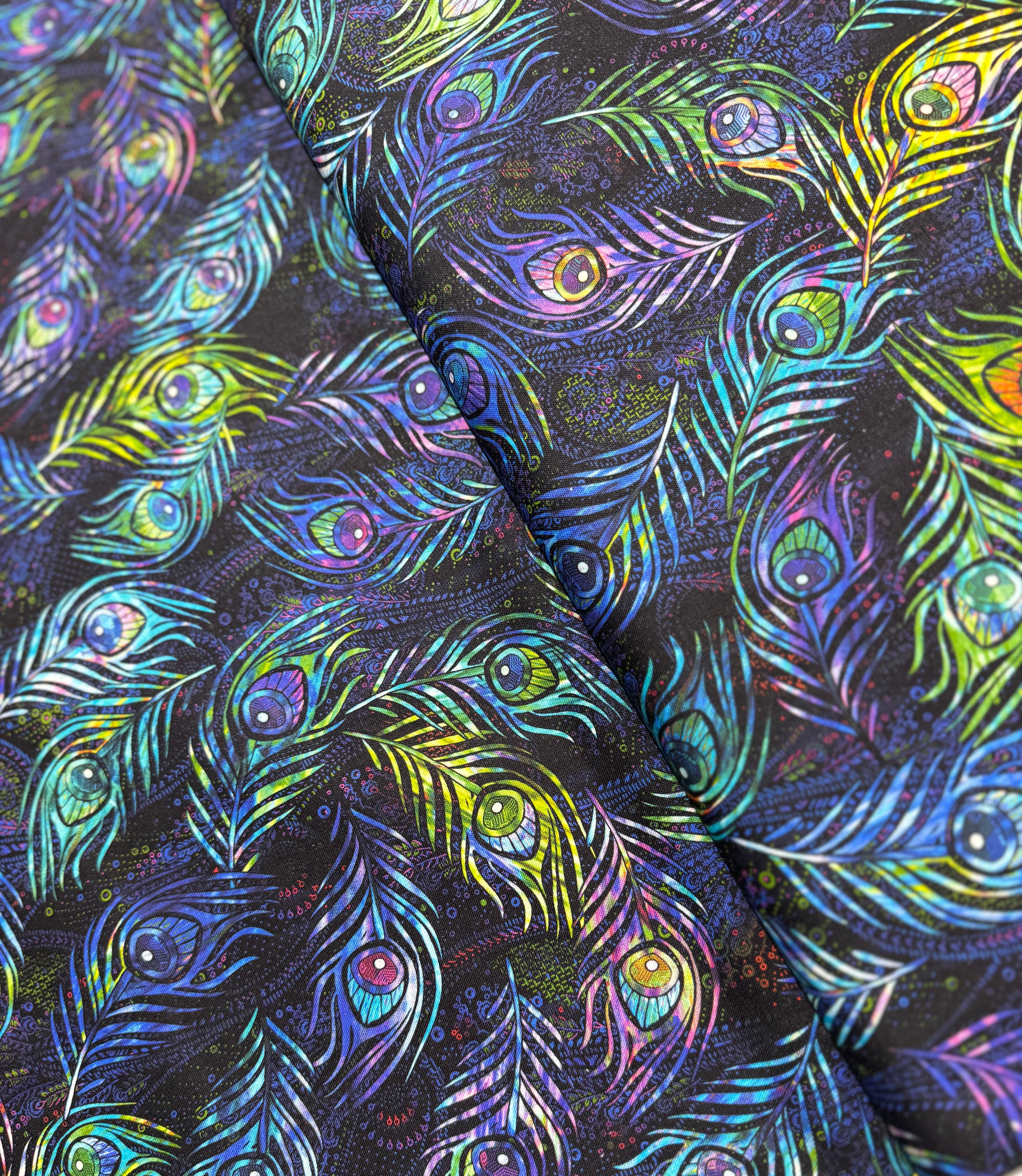 Starlight and Splendor - Fine Feathers Moonlit Yardage