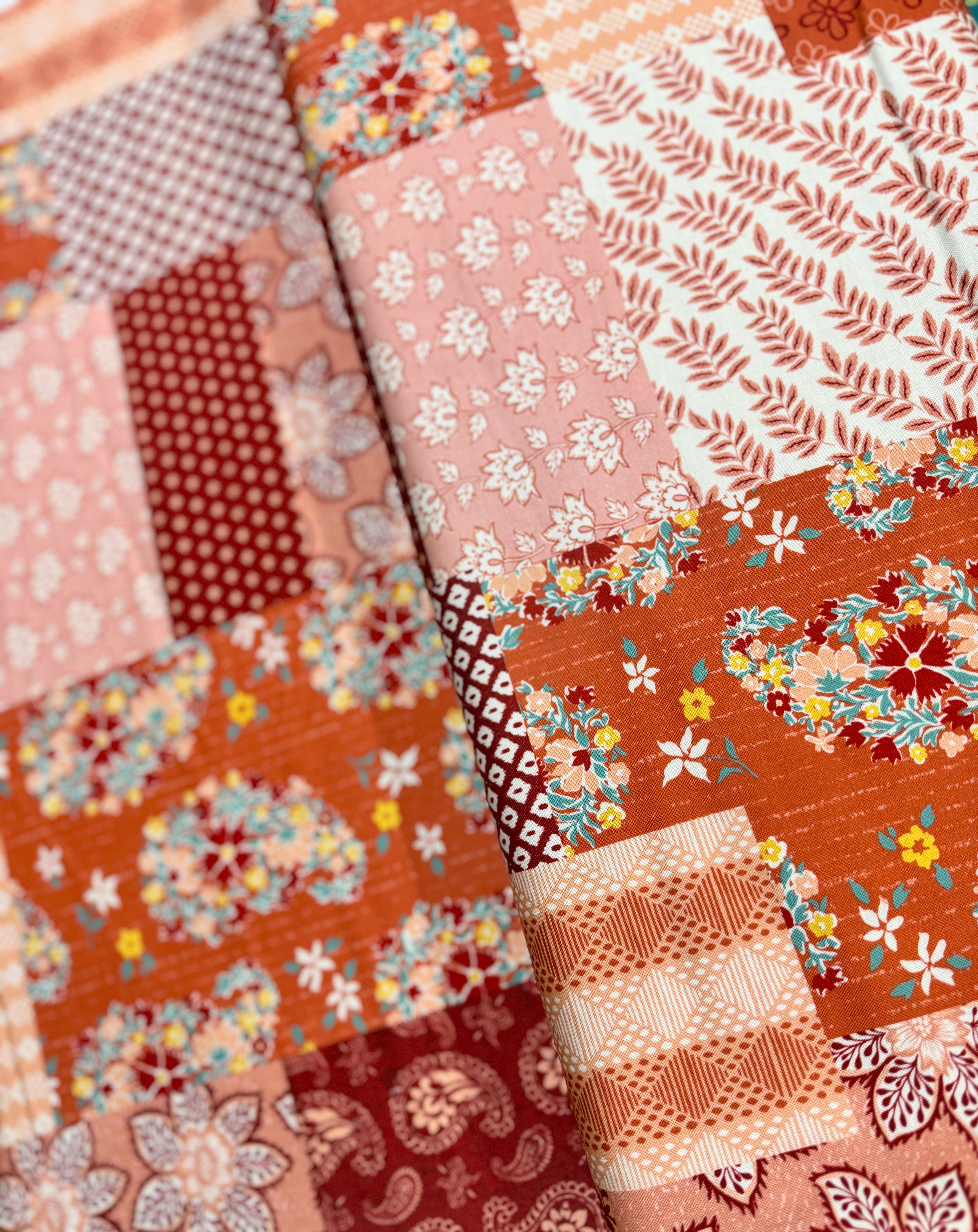 Cadence - Patchwork Persimmon Yardage