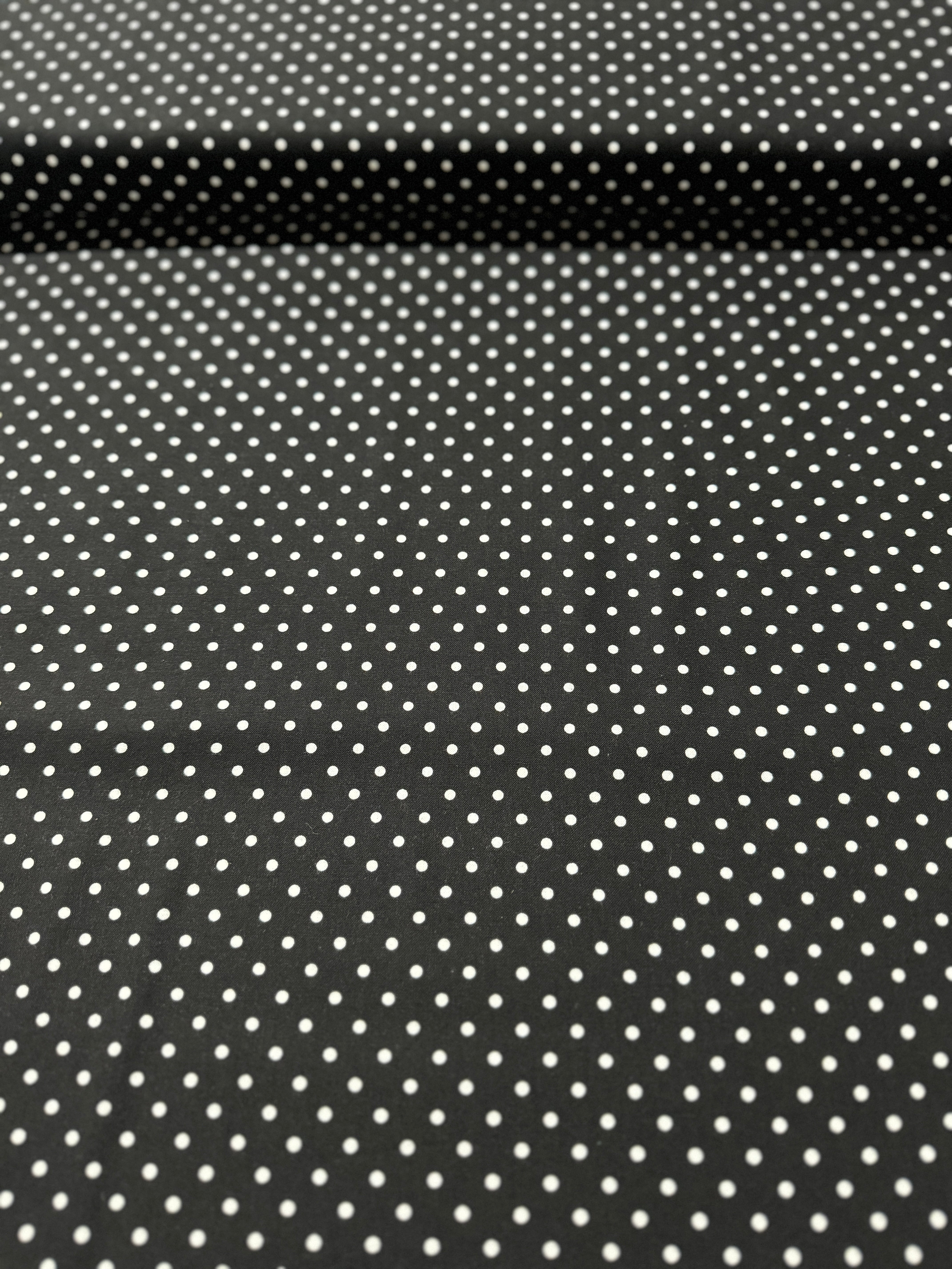 Home Is Where My Honey Is - White Dots on Black Yardage