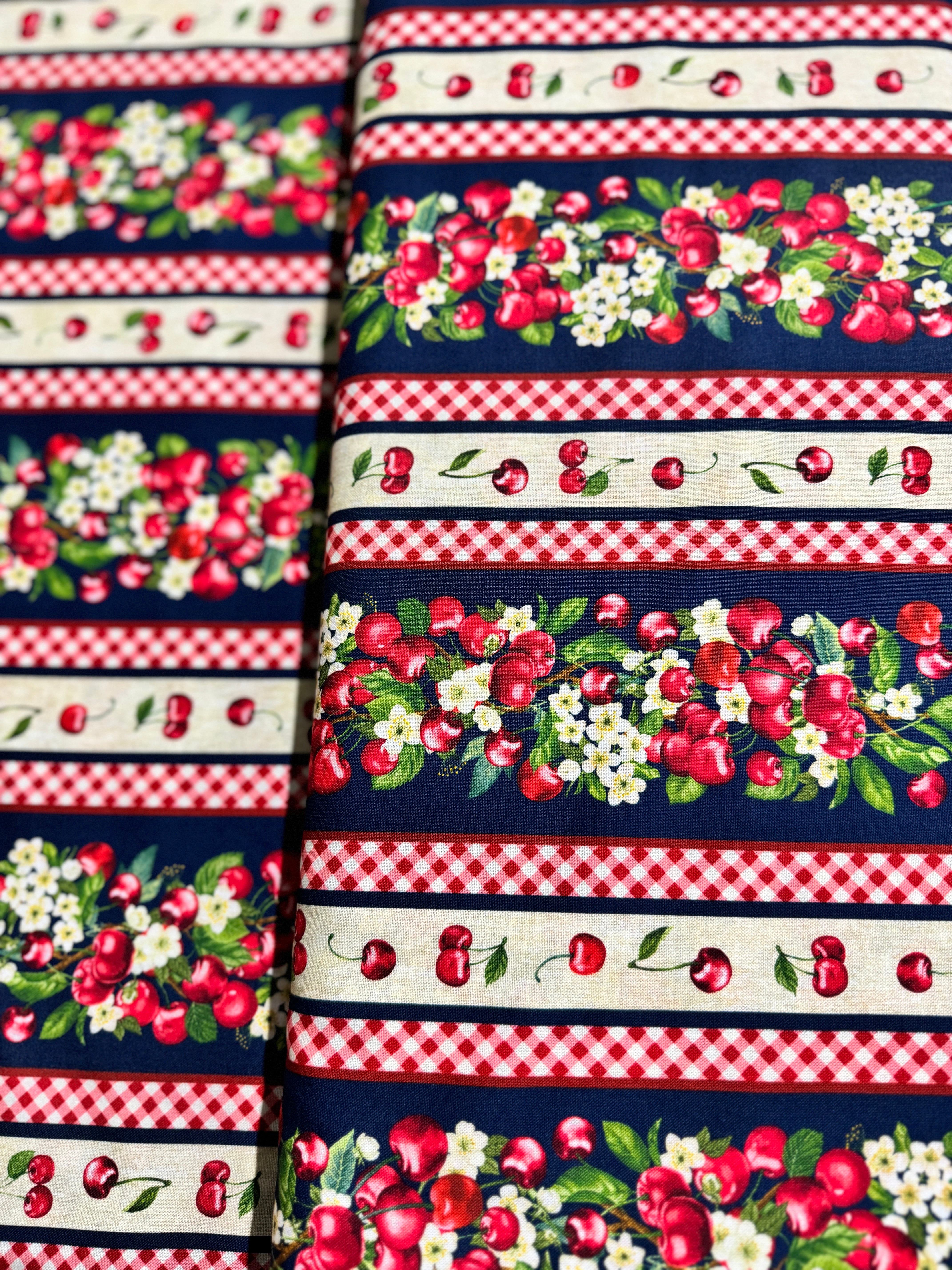 Cherry Pie - Cherry 11" Stripe Yardage