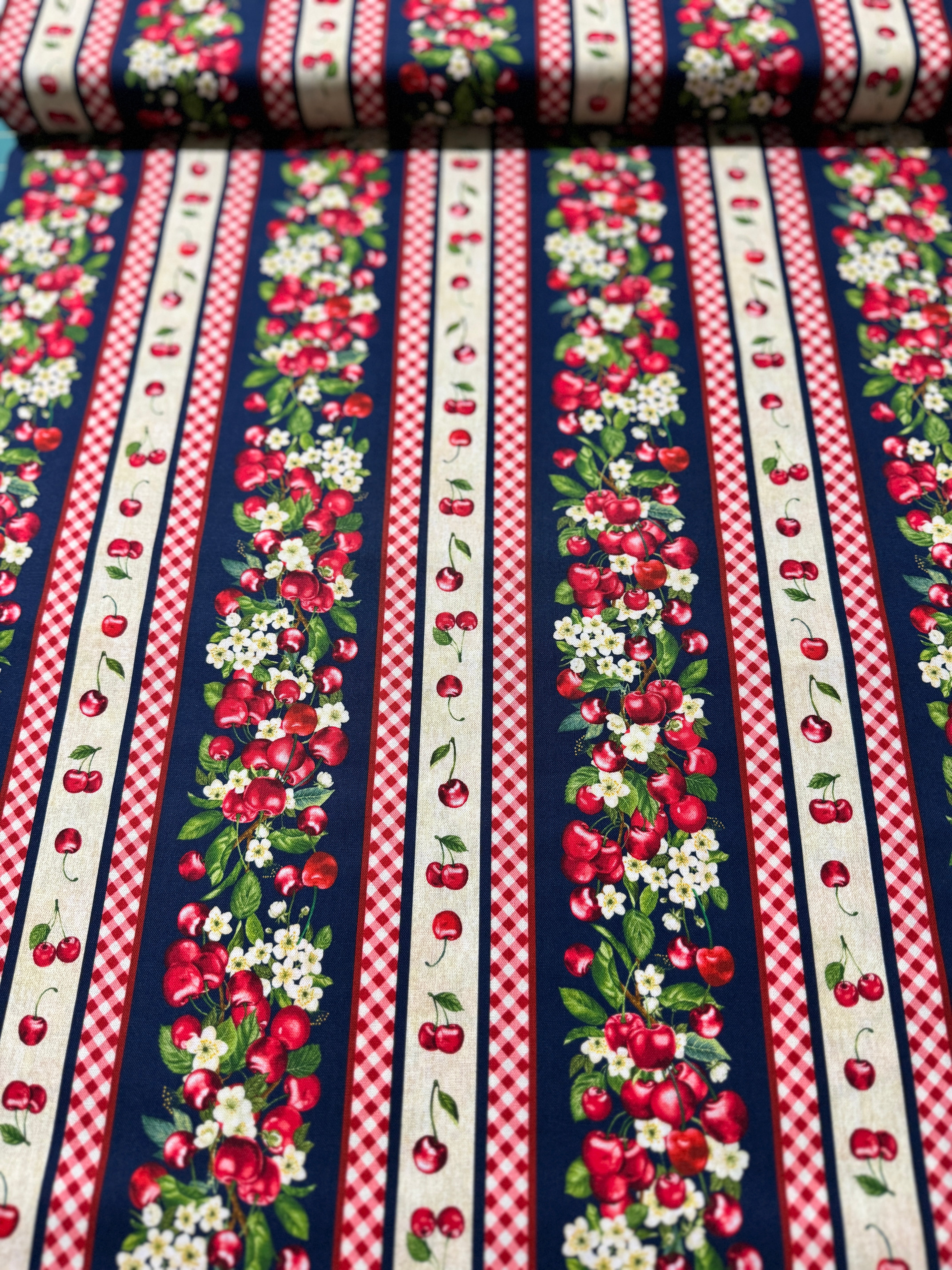 Cherry Pie - Cherry 11" Stripe Yardage