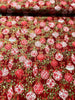 Holiday Flourish - Festive Finery - Ornaments Cranberry Gold Yardage