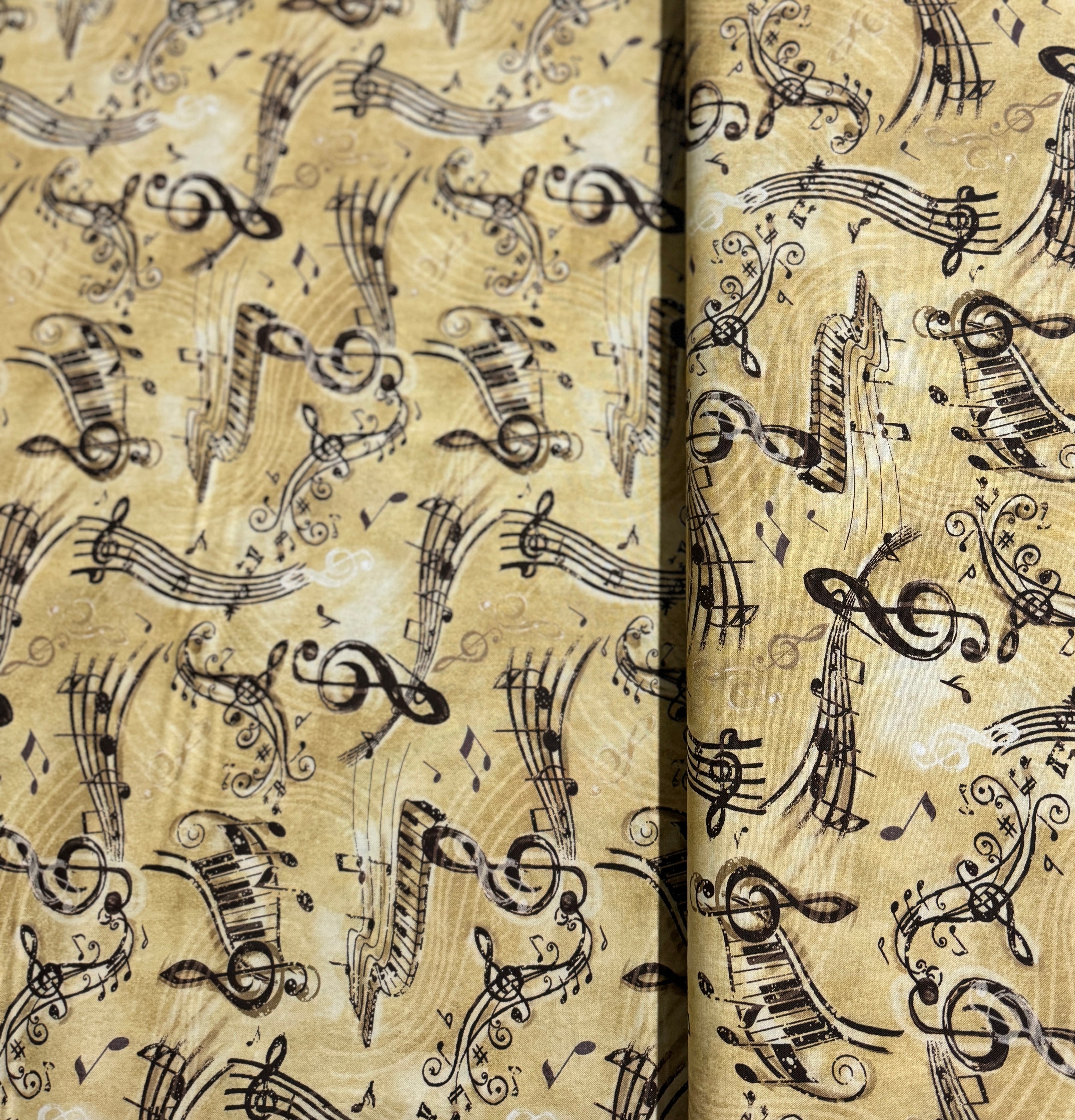 Sonata - Vintage Music Notes Yardage