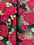 Gilded Rose - Gilded Red Metallic Roses Large Yardage