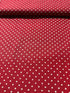 Sevenberry Canvas Natural Dots -  Dots on Red Yardage