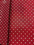 Sevenberry Canvas Natural Dots -  Dots on Red Yardage