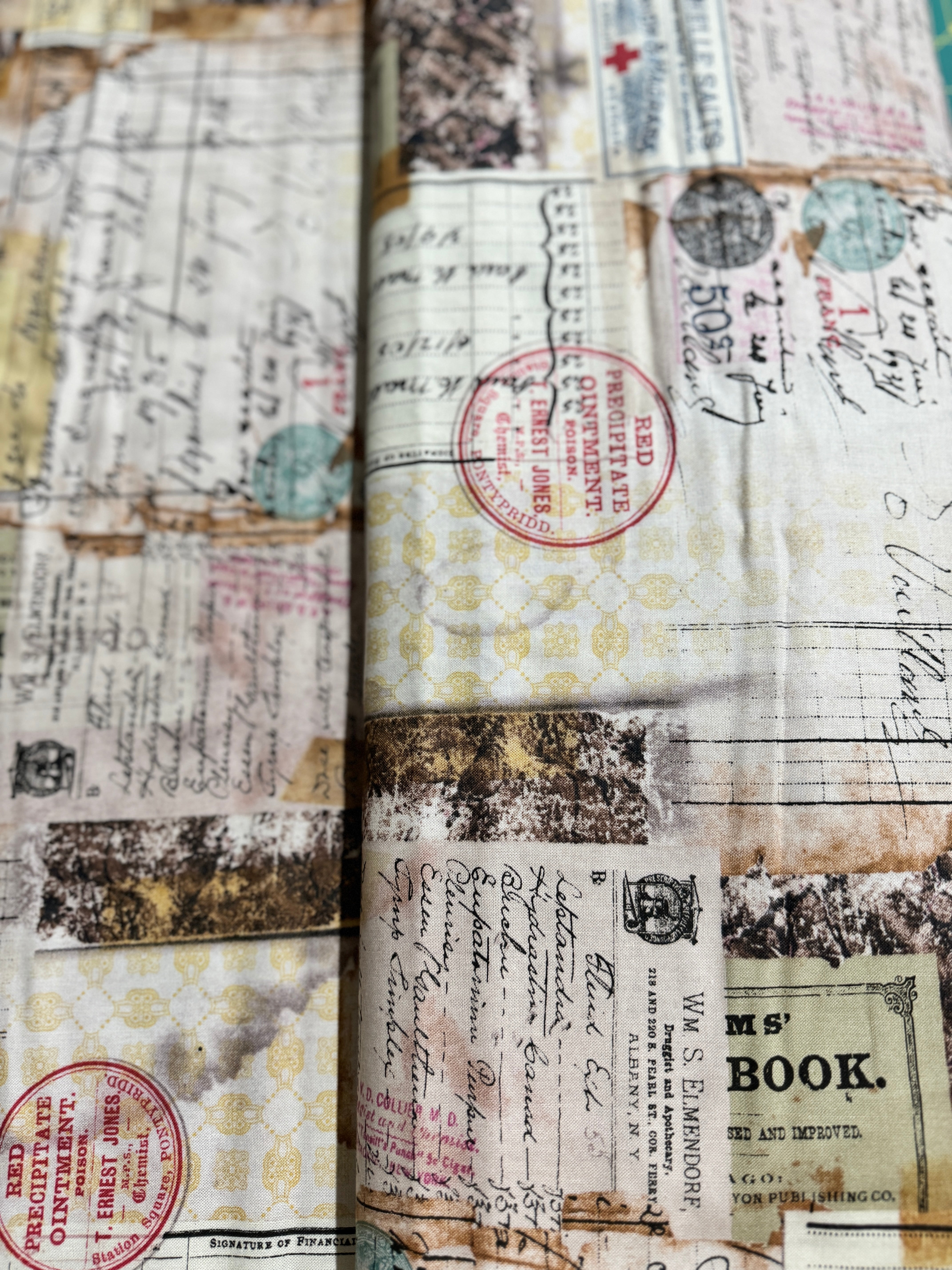 Fat Quarter - Memoranda 2 - Eclectic Elements Pharmacy Multi