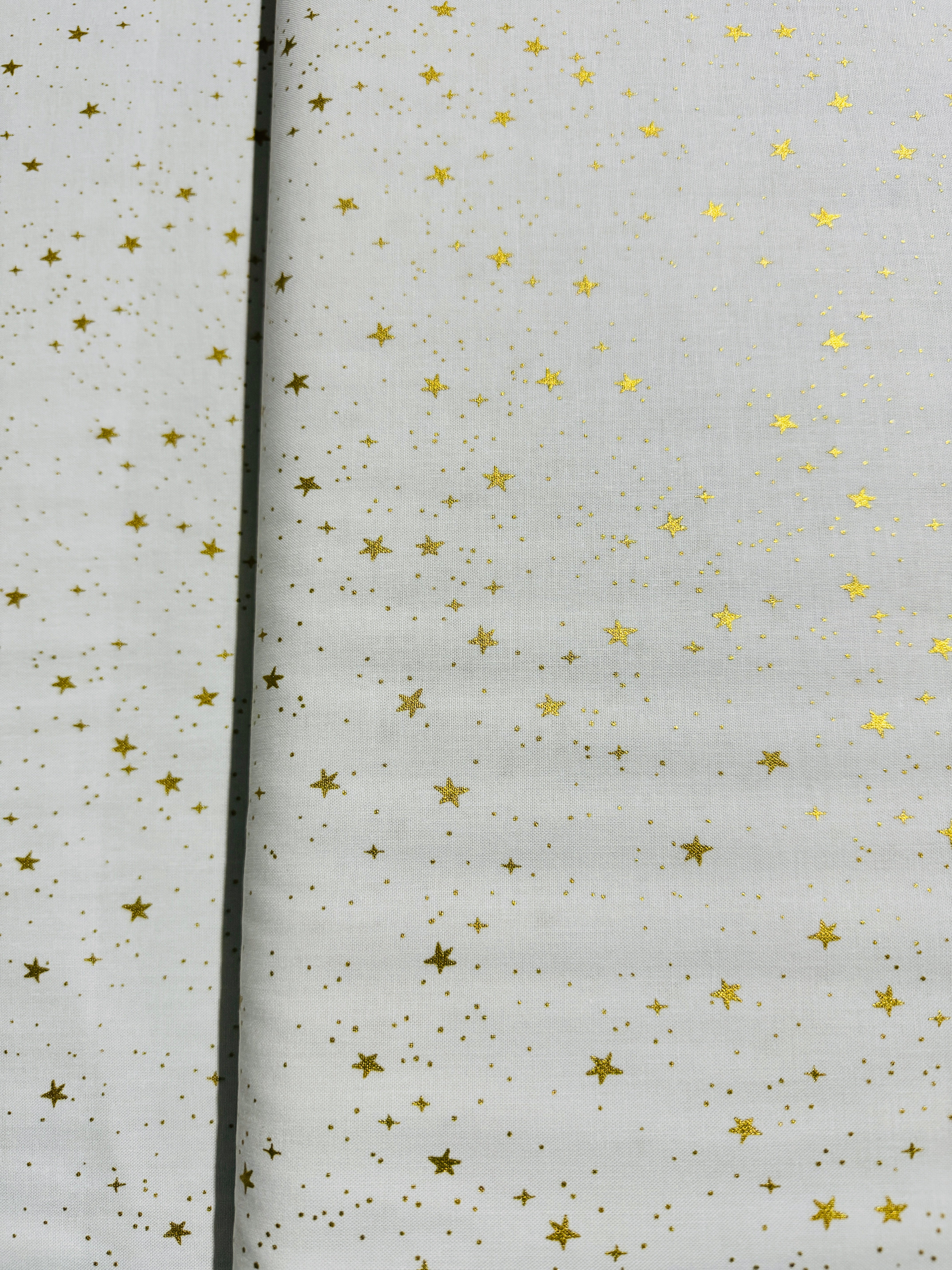 Primavera - Stars Cream Metallic Yardage