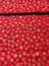 Holiday Flourish-Snow flower - Snowflakes Crimson Metallic Yardage