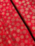 Holiday Flourish-Snow flower - Snowflakes Crimson Metallic Yardage