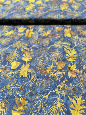 Fat Quarter - Sea Canyon - Leaf Sprigs Batik