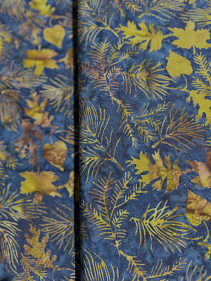 Fat Quarter - Sea Canyon - Leaf Sprigs Batik