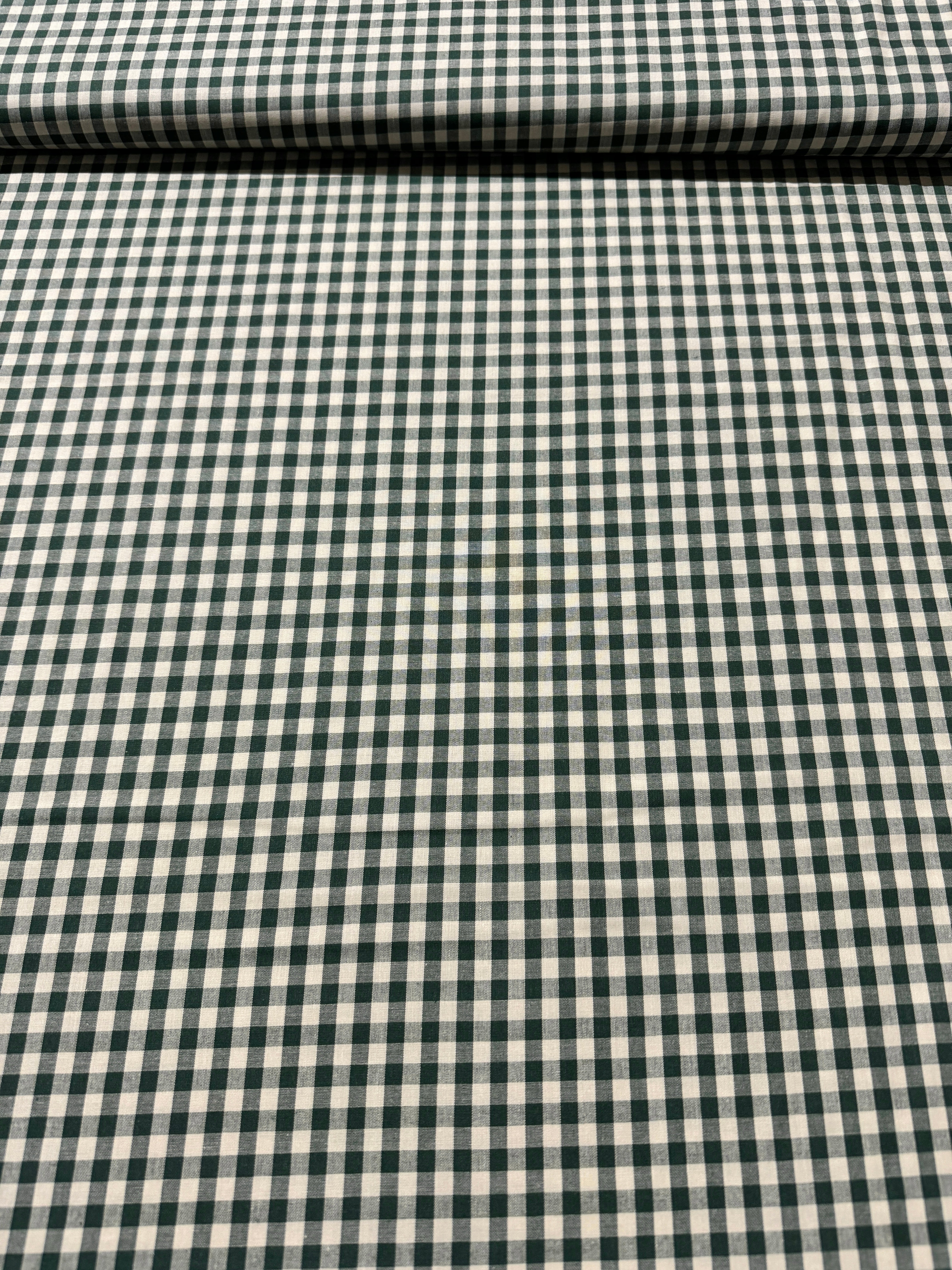 Crawford Gingham - Yarn Dyed 1/4 Inch Gingham Forest Yardage