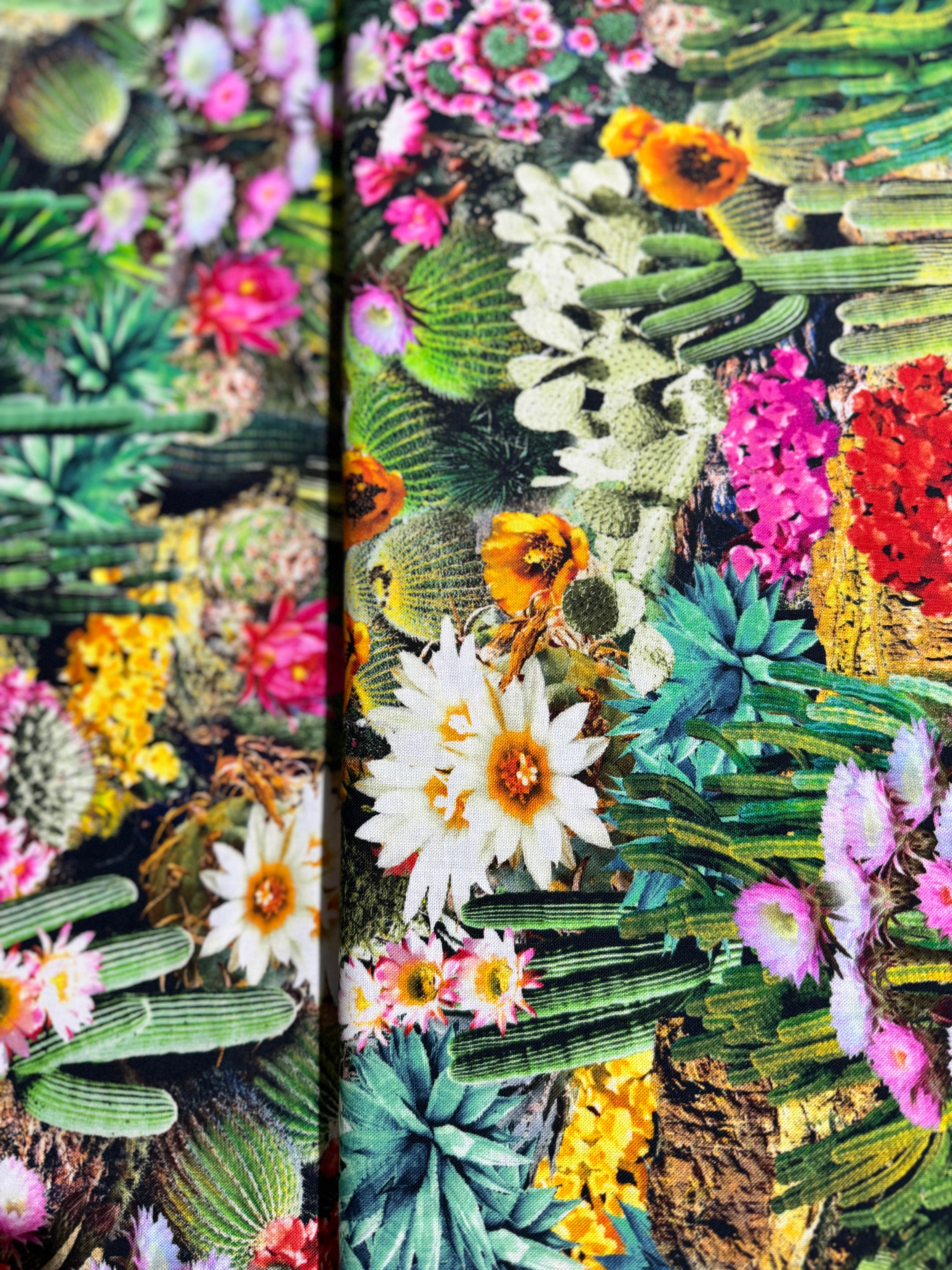 Southwest - Cactus Flowers Bloom Yardage