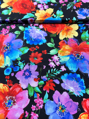 Fat Quarter - Untamed Beauty - Large Bright Painted Florals