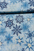 Holiday Flourish-Snow flower - Winter Florals Blue Metallic Yardage