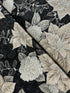 Holiday Flourish-Snow flower - Poinsettia Blooms Shadow Silver Metallic - Remnant