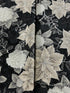 Holiday Flourish-Snow flower - Poinsettia Blooms Shadow Silver Metallic - Remnant