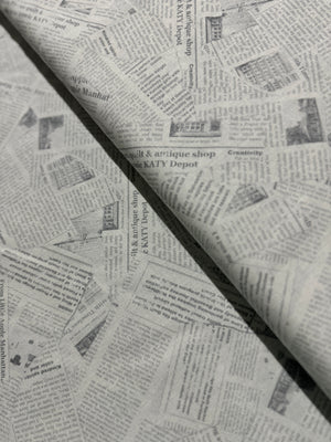 Newspaper Print - White - Remnant