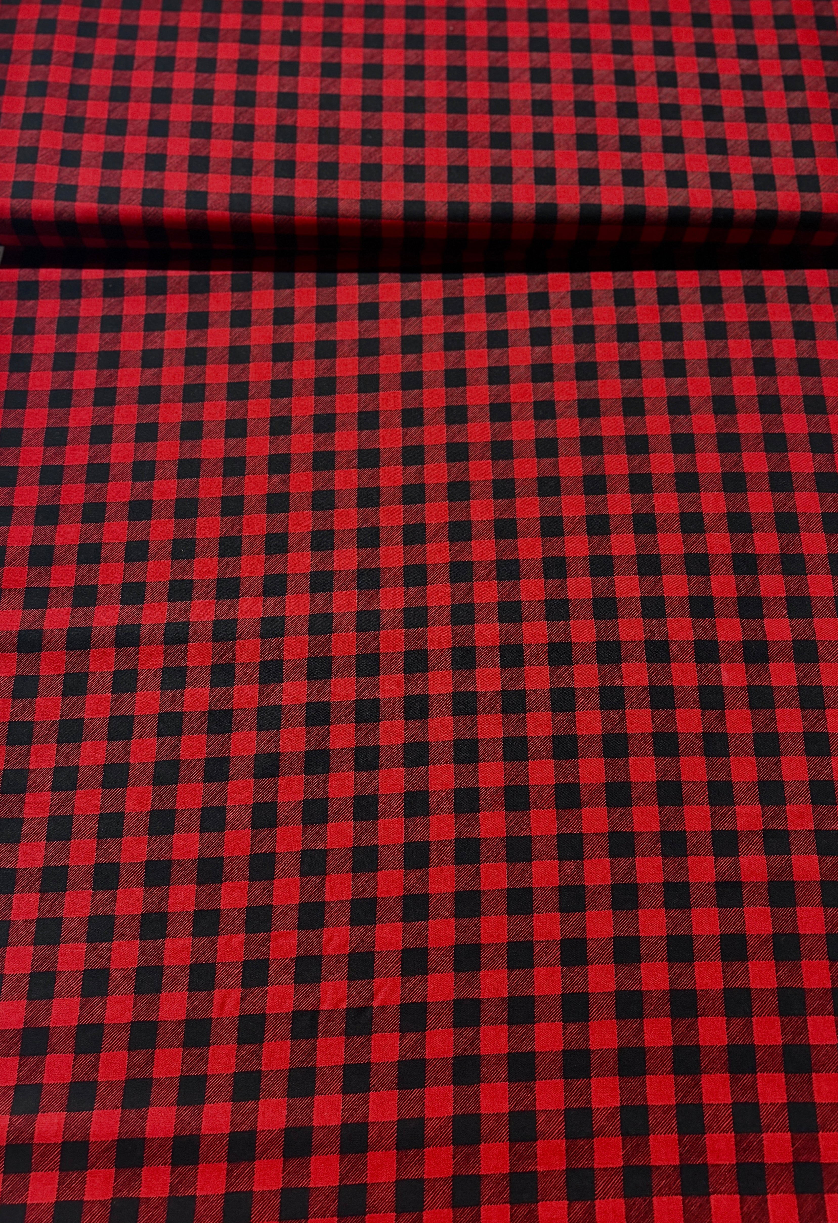 Homegrown Holidays - Buffalo Plaid Red Black Yardage