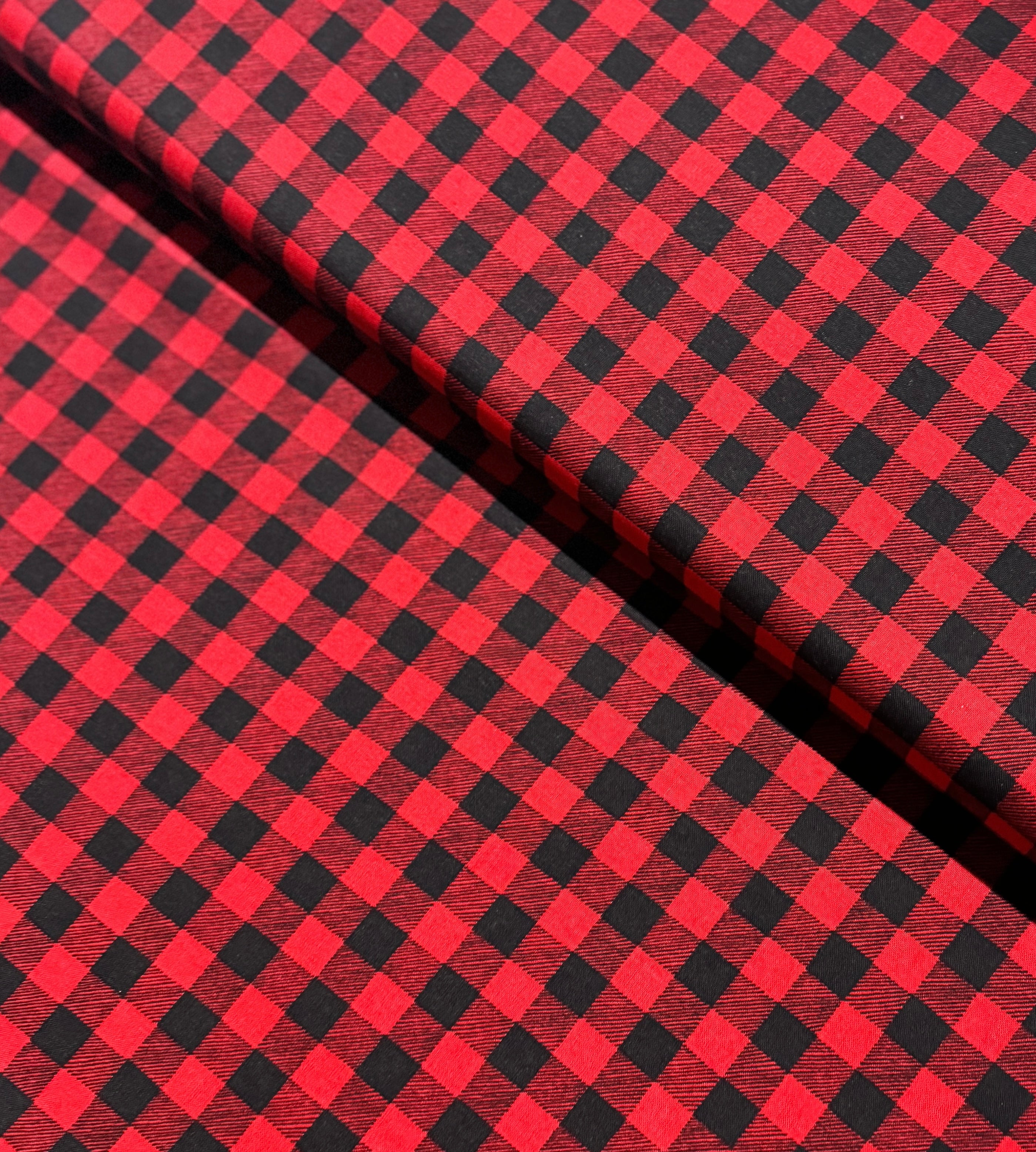 Homegrown Holidays - Buffalo Plaid Red Black Yardage