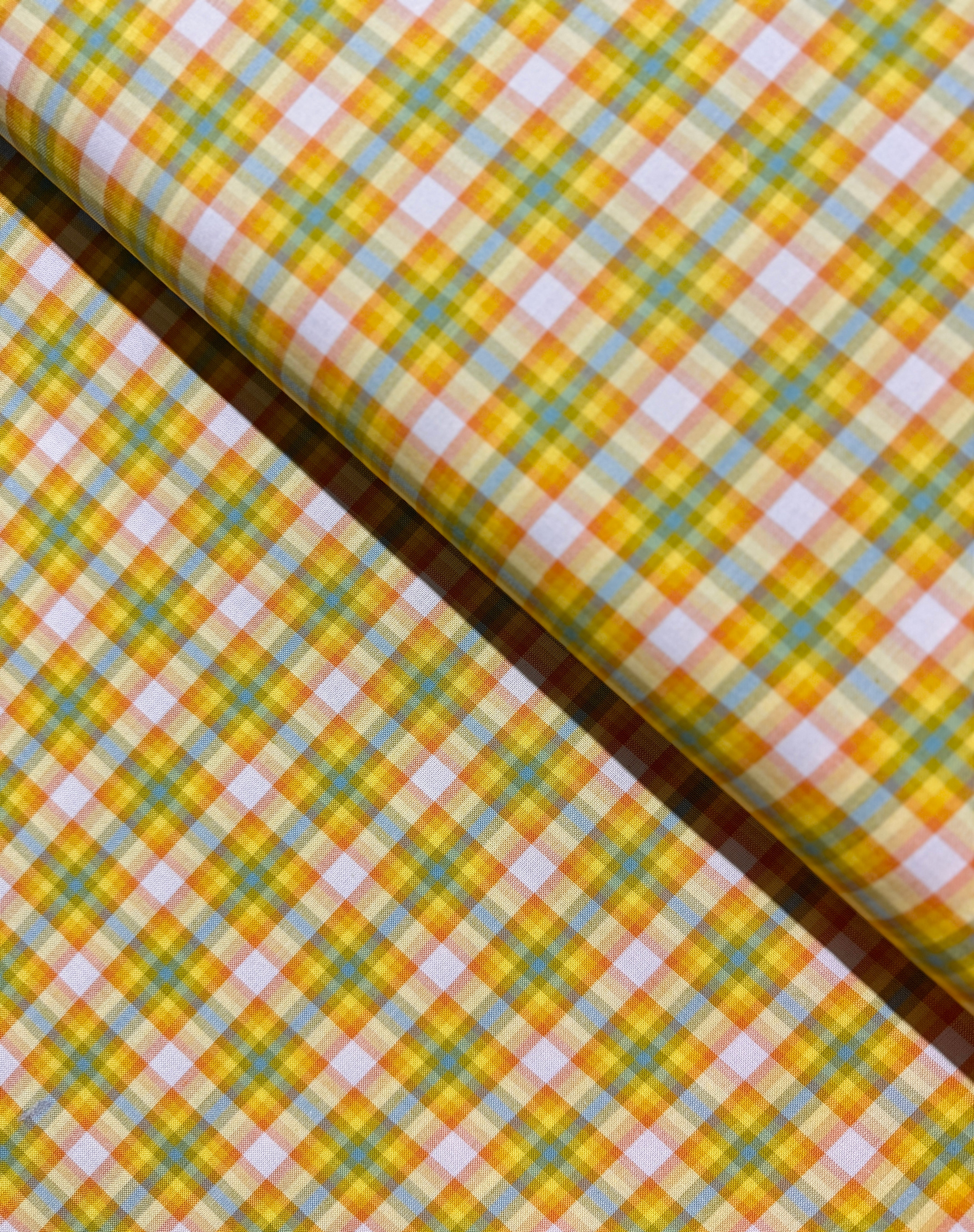 Kitchen Window Wovens - Yarn Dyed Check Plaid Saffron Yardage