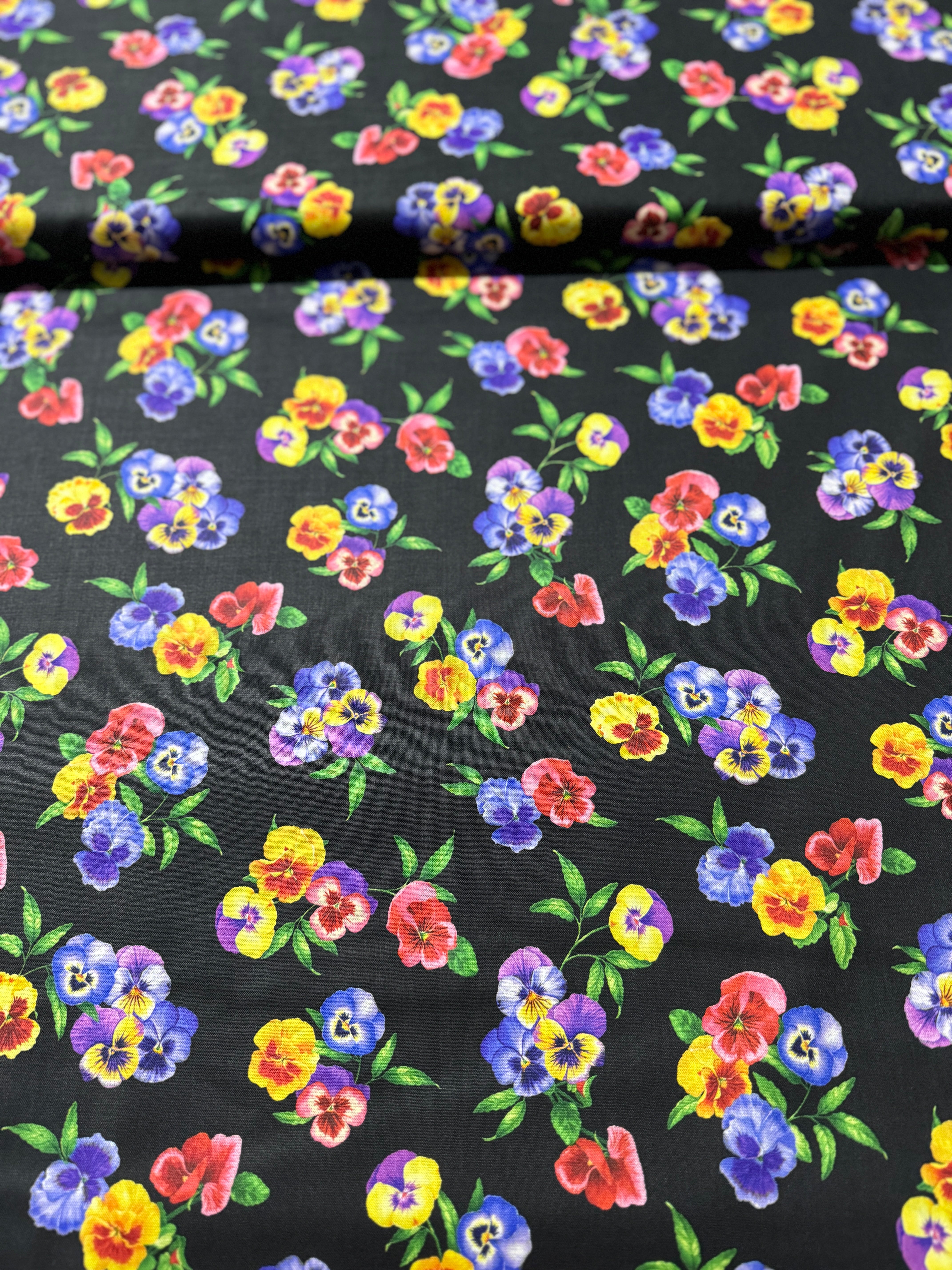 Wild Meadow - Pansy Bunches Yardage