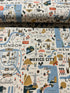 Bon Voyage - City Guide Natural Unbleached Canvas Yardage