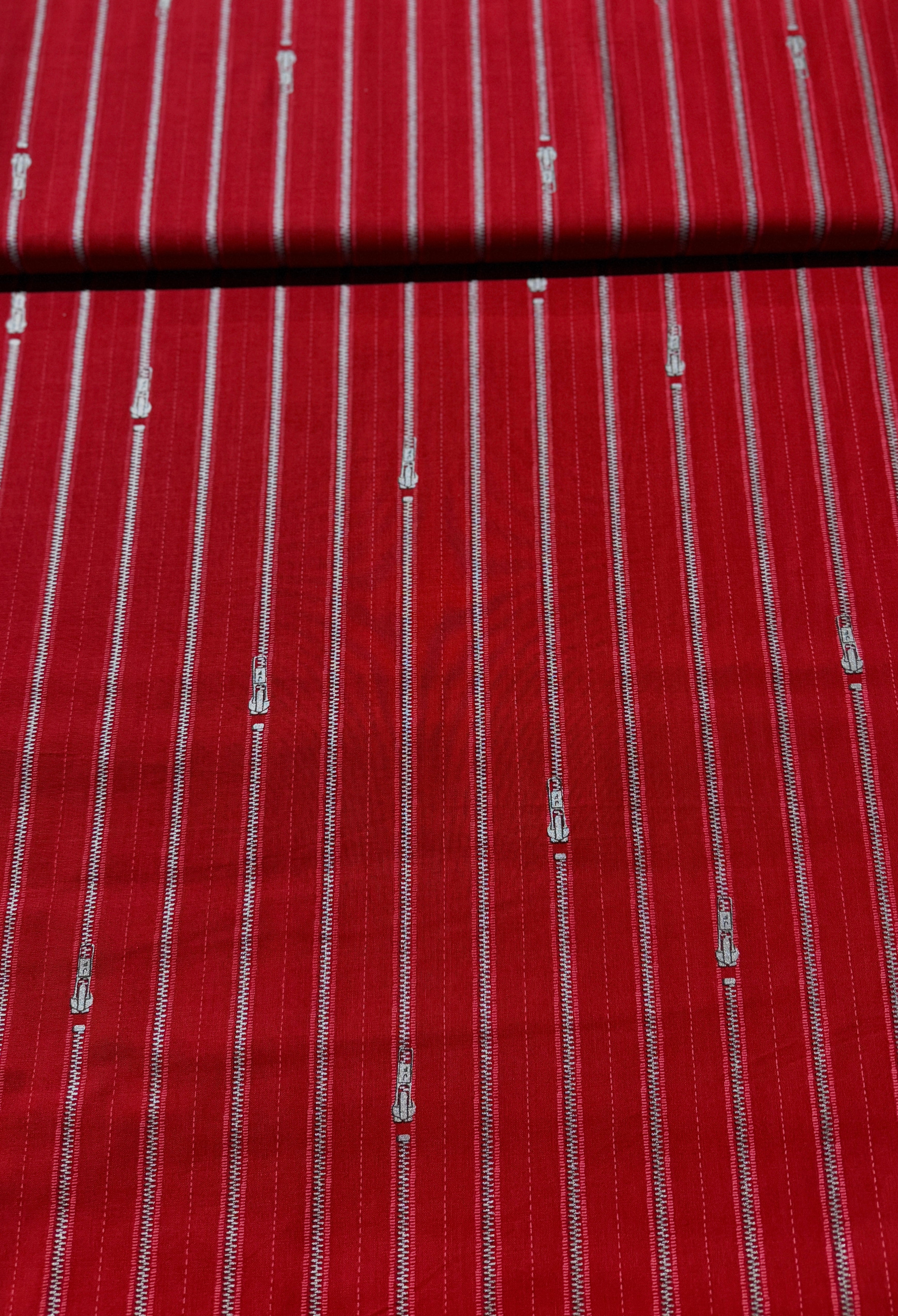 Heavy on the Metal - Pedal to the Metal Flaming Red Metallic Yardage