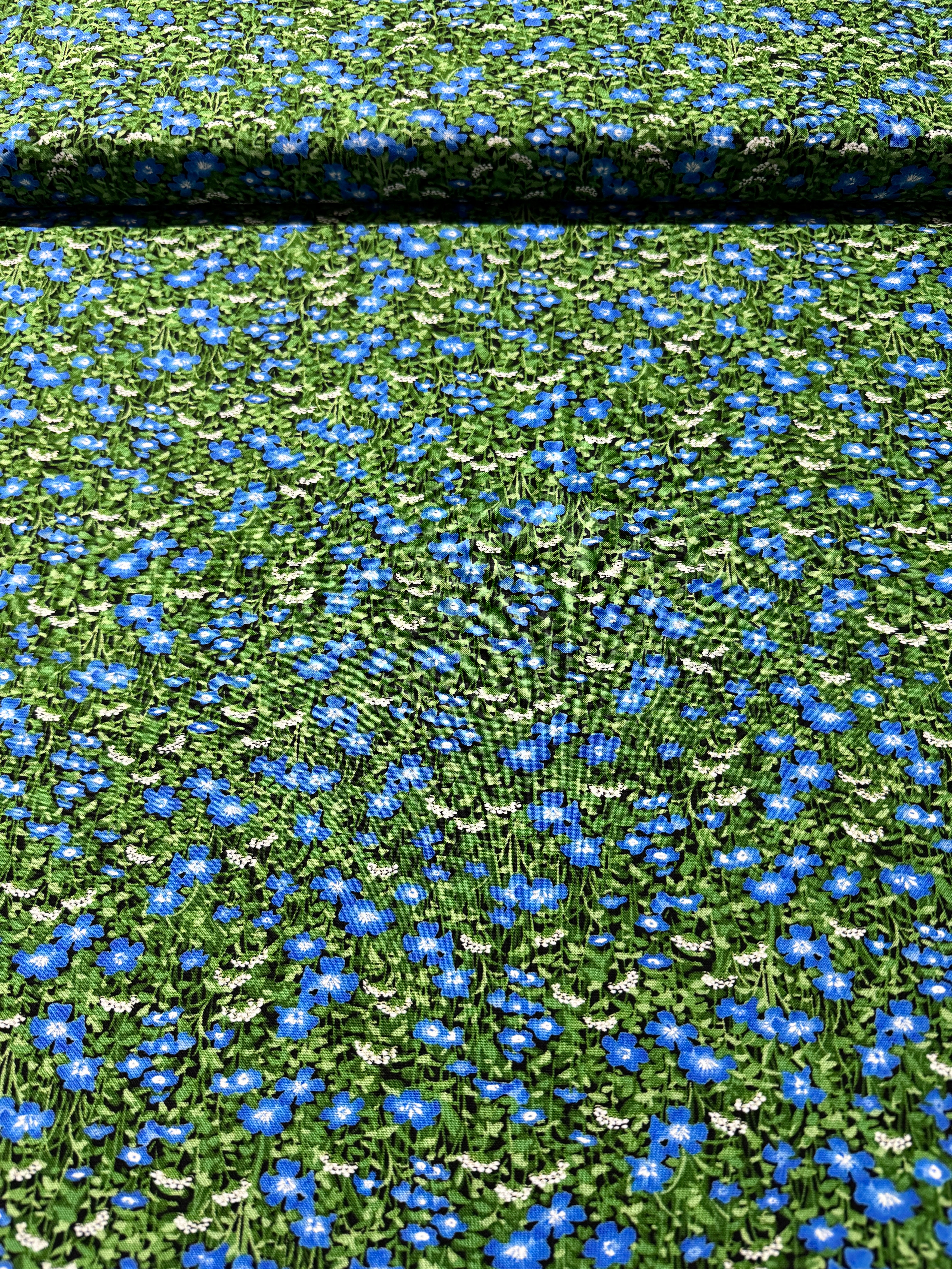 Wildflowers IX Bluebell - Wildflowers Light Blue Yardage