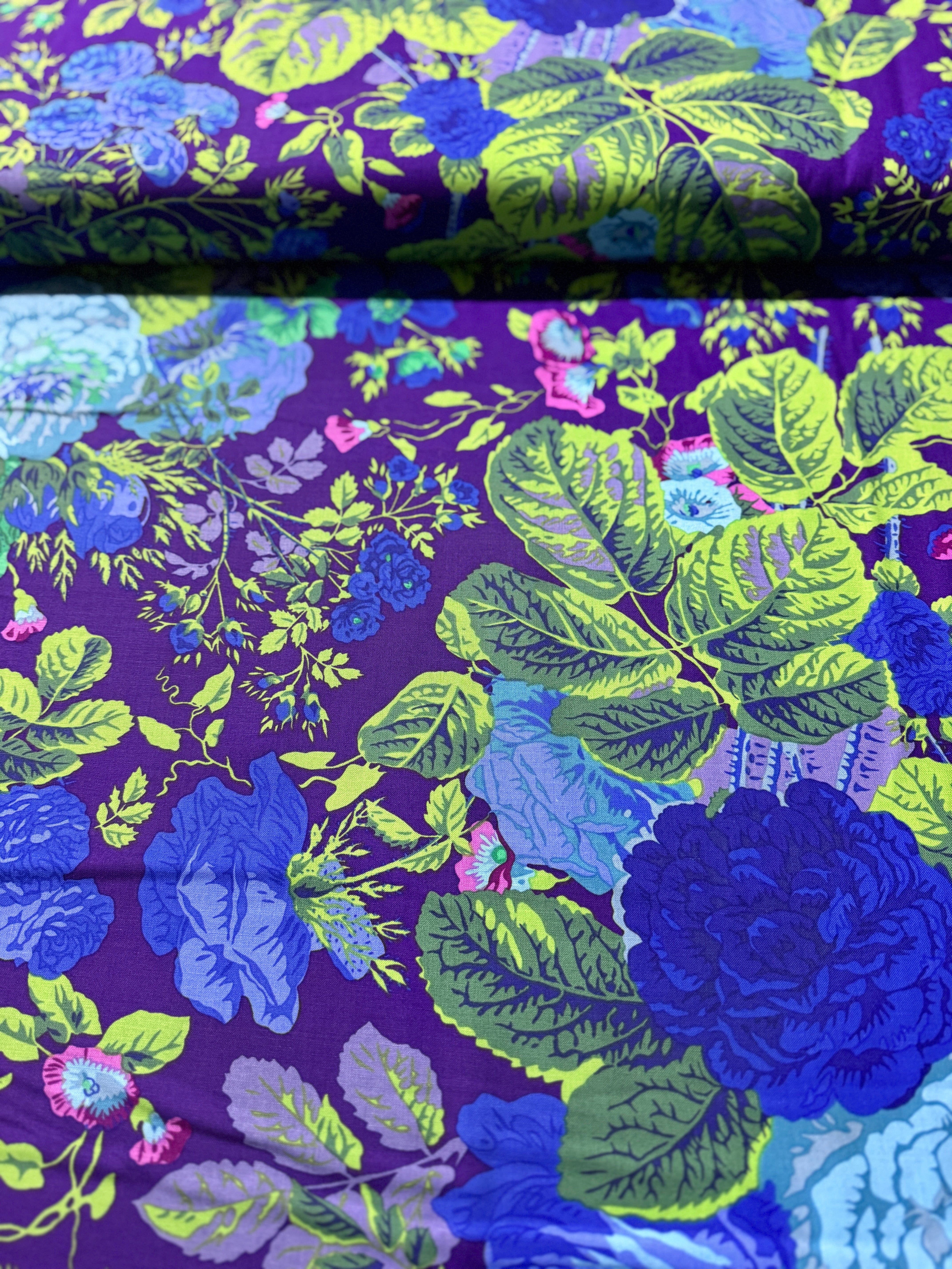 Kaffe Fassett Collective - Gradi Floral - Purple Yardage