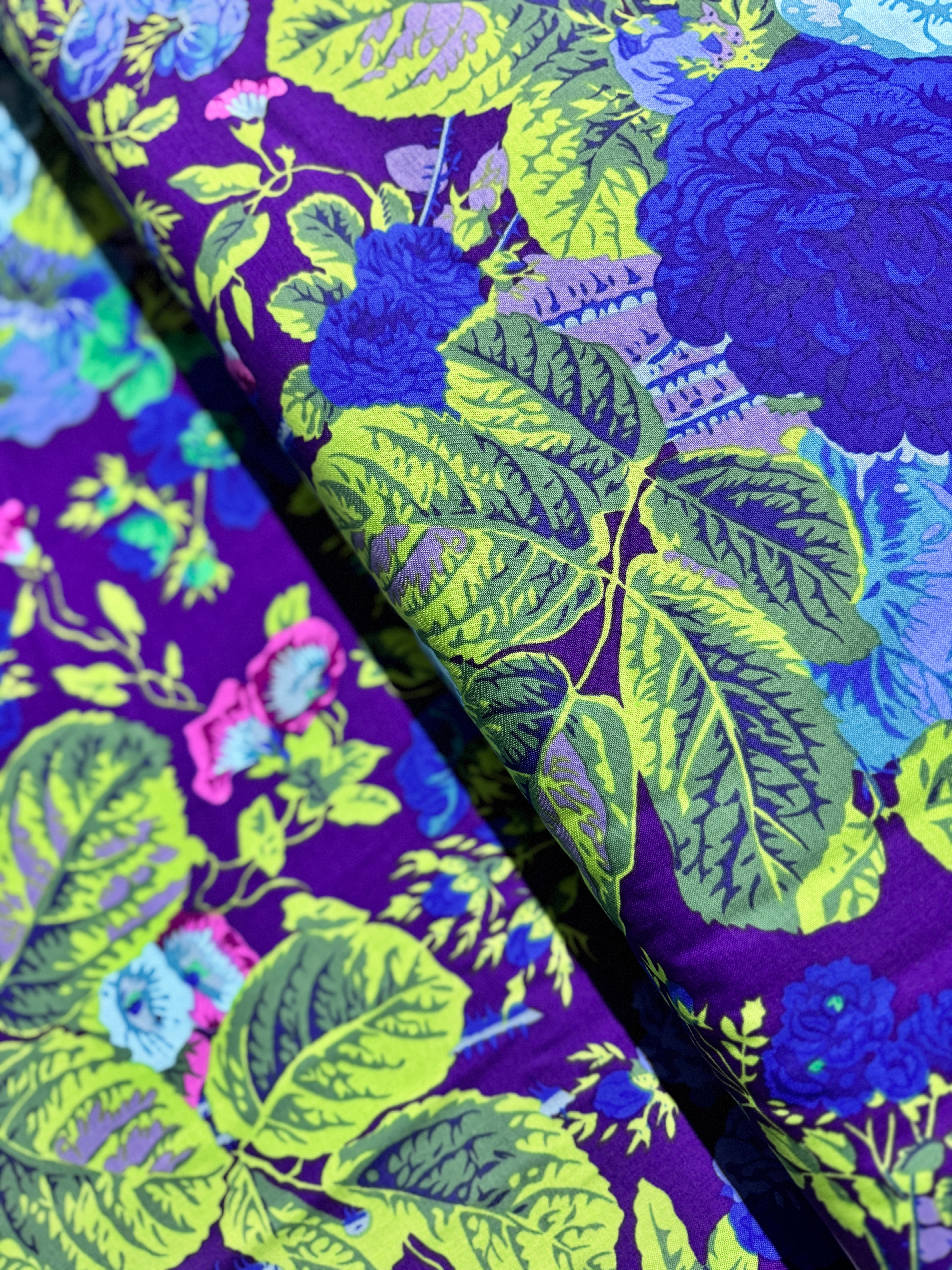 Kaffe Fassett Collective - Gradi Floral - Purple Yardage