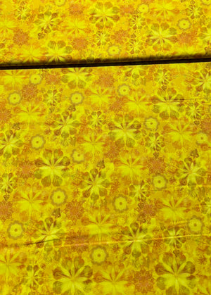 Venice - Florals Yellow Yardage