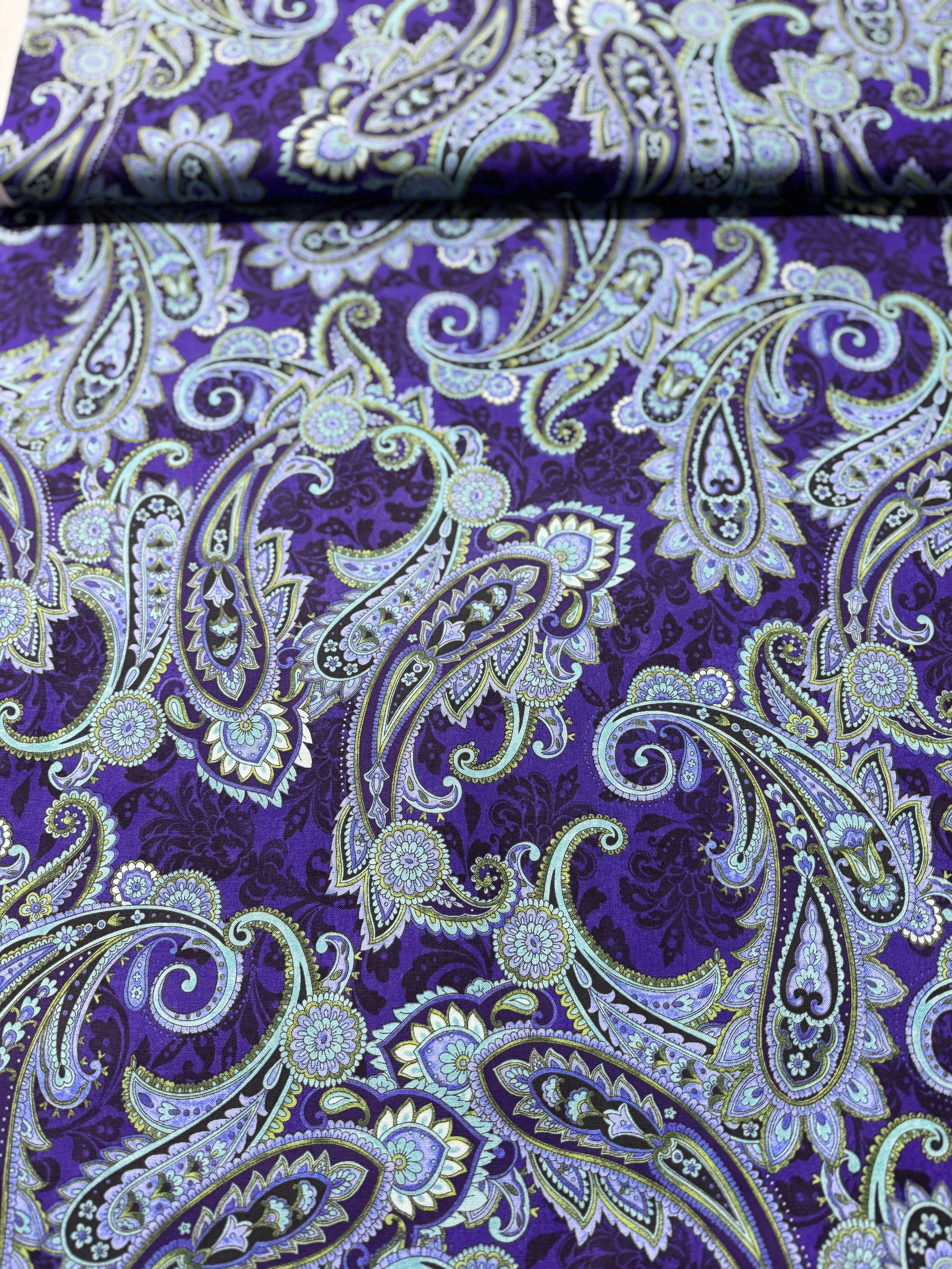 Casablanca - Paisley Blue Yardage