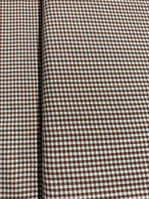 Carolina Gingham - Yarn Dyed 1/8 Inch Gingham Chocolate Yardage