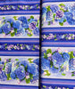 Hydrangea Bliss - Hydrangea 11" Stripes Florals - Remnant