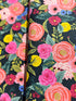 English Garden - Juliet Rose Navy Canvas Yardage