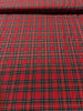 57" Width - Sevenberry Classic Plaid Yarn Dyed Twill - Red Yardage