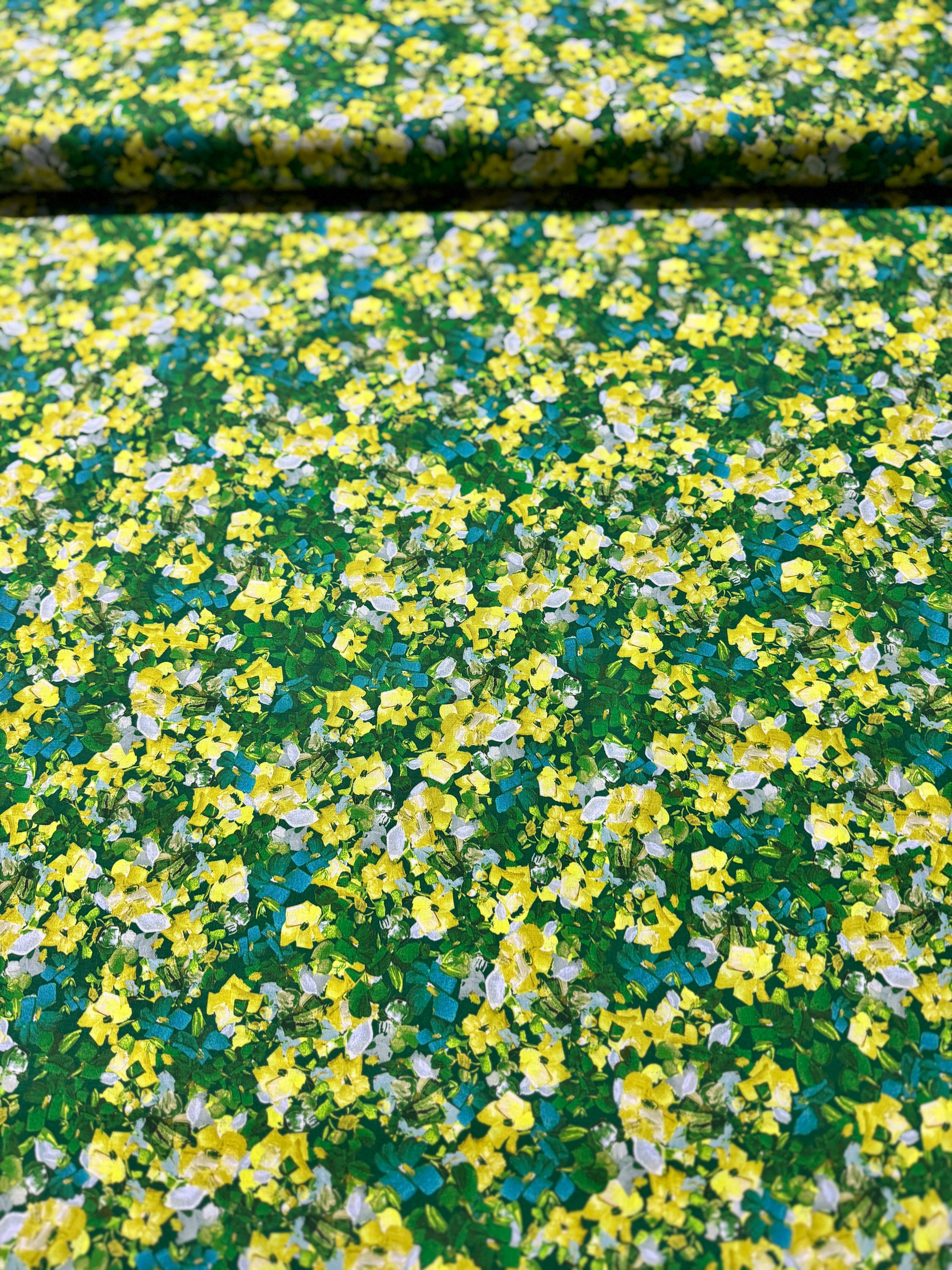 Painterly Petals Meadow - Packed Florals Garden Yardage