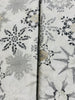 Holiday Flourish-Snow flower - Winter Florals Blanc Metallic Yardage