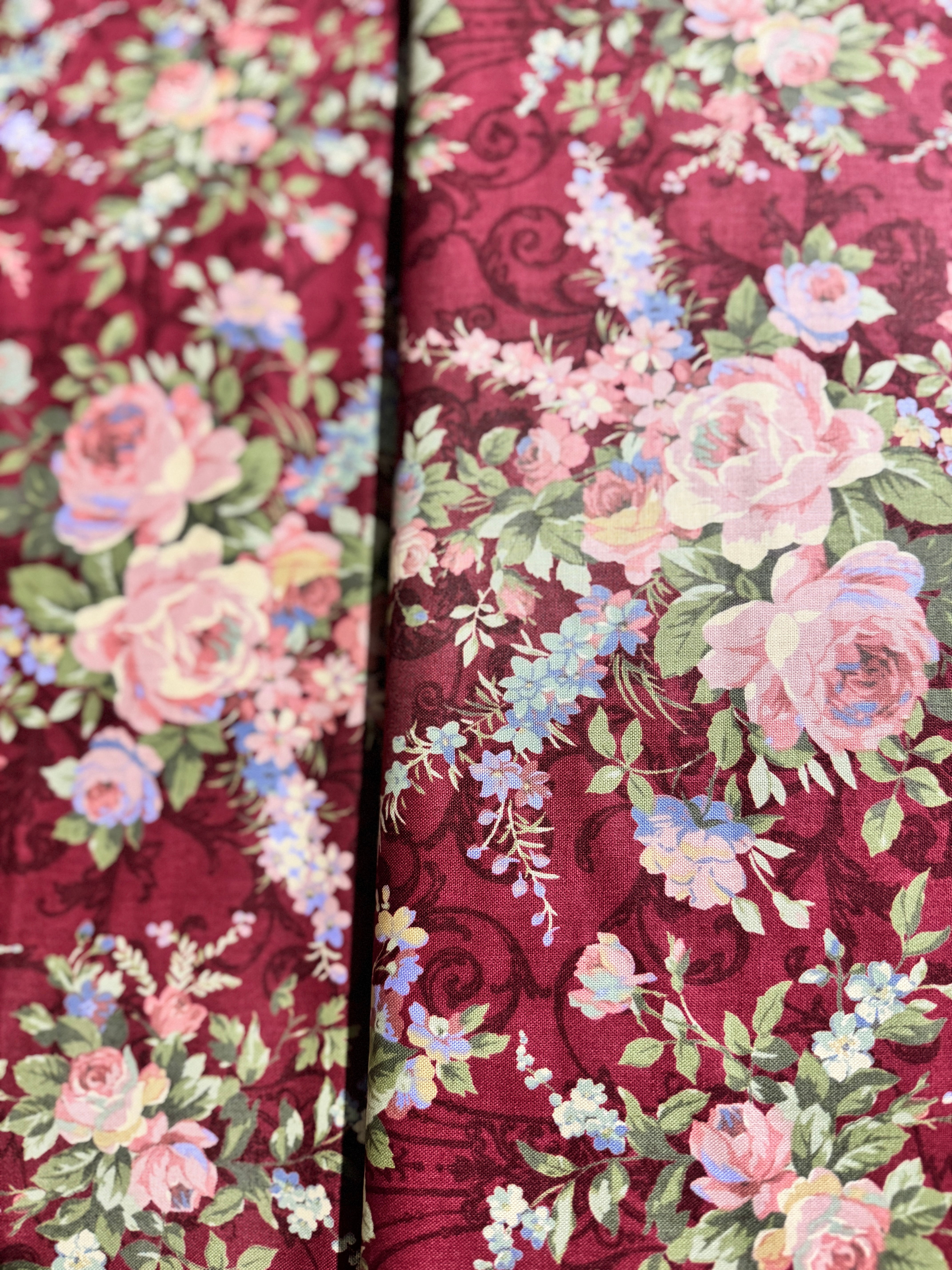 Antique Rose 2018 - Rose Bouquets Yardage