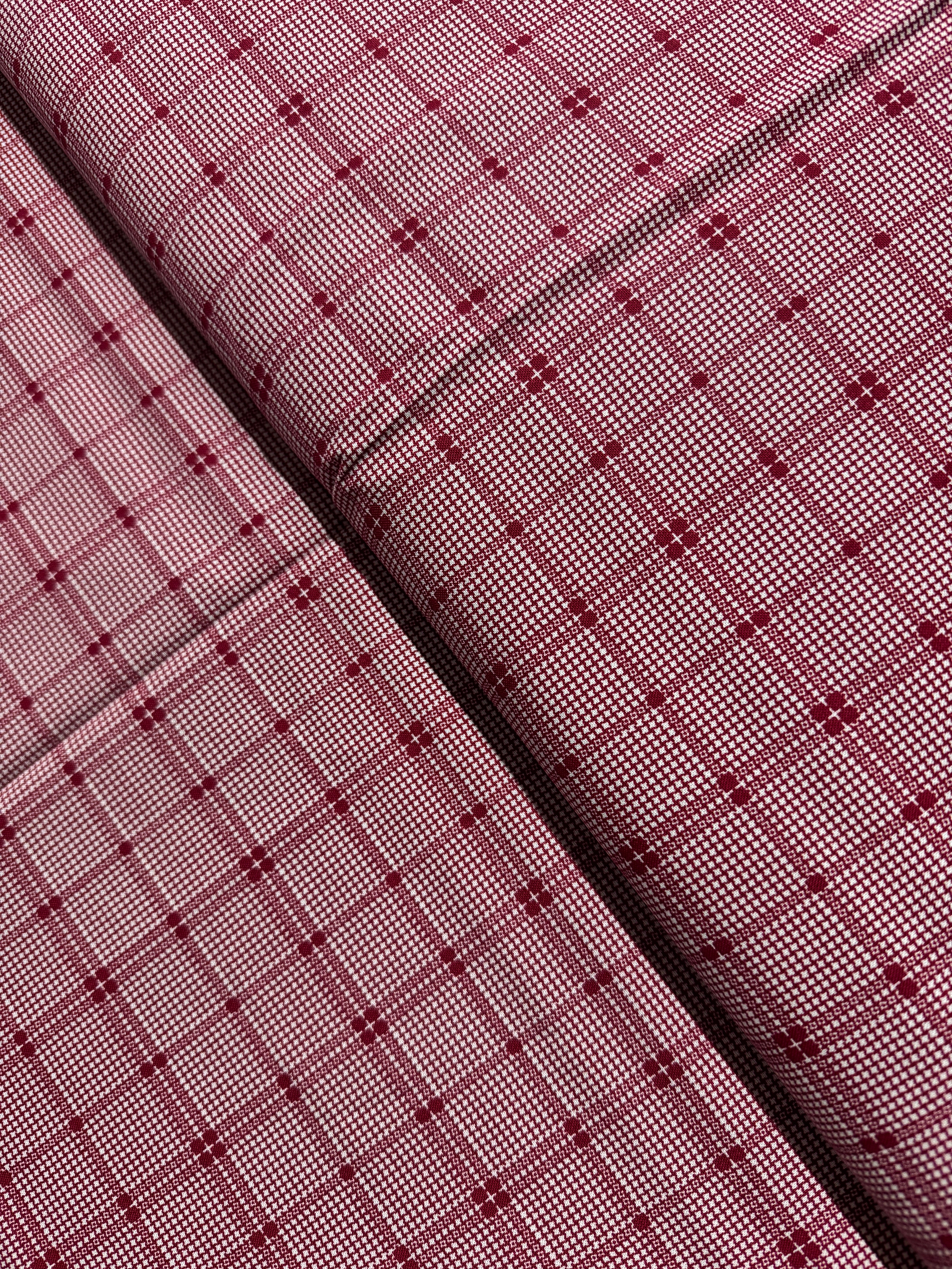 Rustic Romance - Plaid Red Yardage