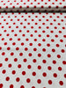 45" Dottie - White Christmas Red Yardage